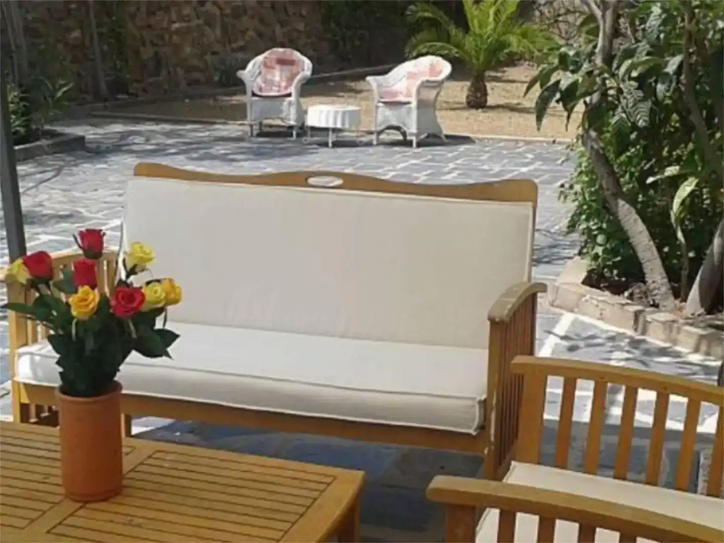 Terraza de Casa o chalet en venta en Los Navalmorales con Aire acondicionado, Jardín privado y Piscina
