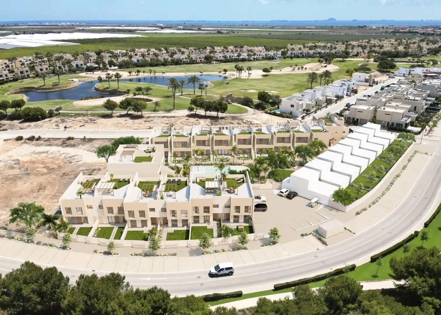 Vista exterior de Casa o xalet en venda en Los Alcázares amb Aire condicionat, Jardí privat i Terrassa