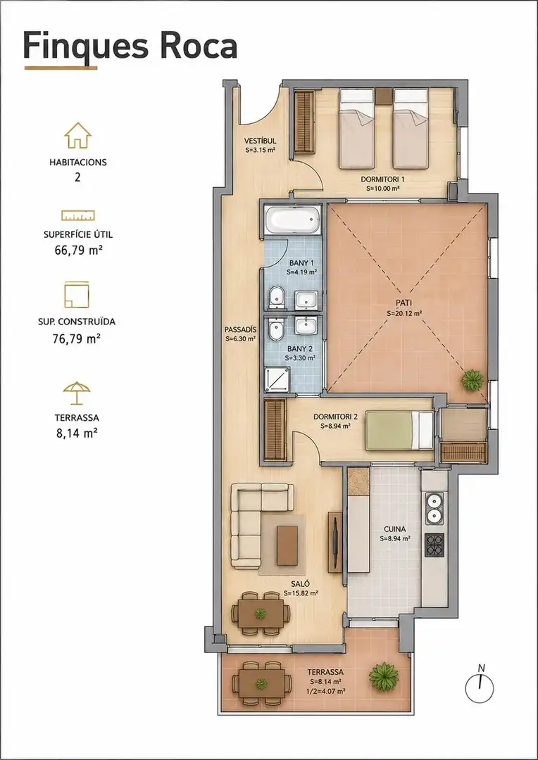 Apartament amb jardí en venda a Nord, imagen 21