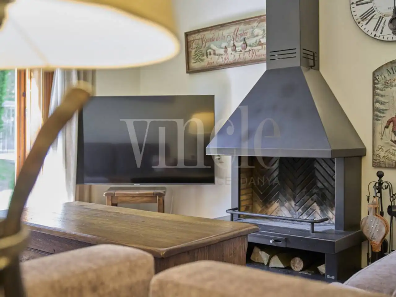 Wohnzimmer von Wohnung zum Verkauf in Llívia mit Heizung, Privatgarten und Parkett