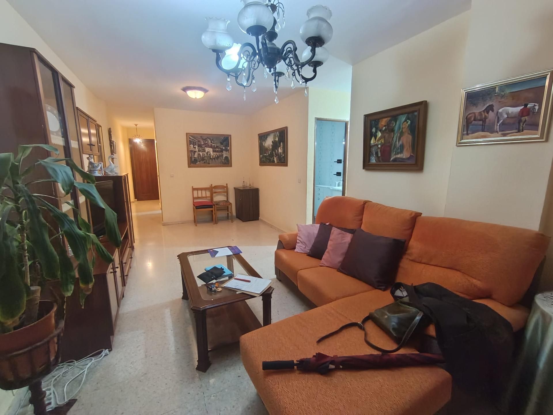 Living room of Flat for sale in Málaga Capital  with Terrace and Balcony