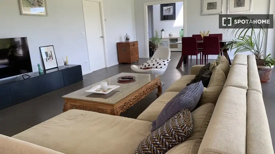 Living room of Apartments for share in Vega de Liébana  with Air Conditioner, Terrace and Furnished