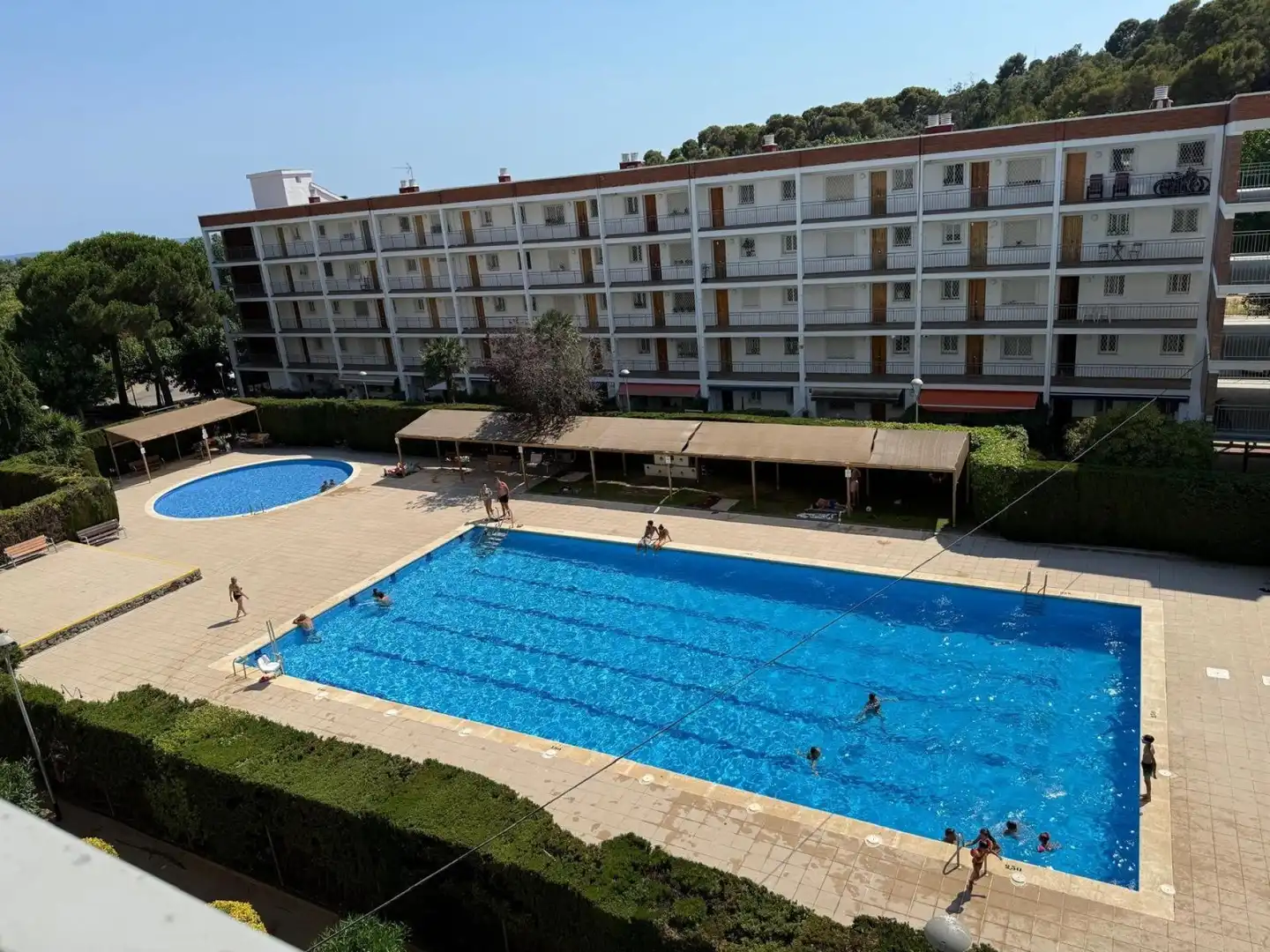 Swimming pool of Flat for sale in Santa Susanna  with Heating, Terrace and Balcony