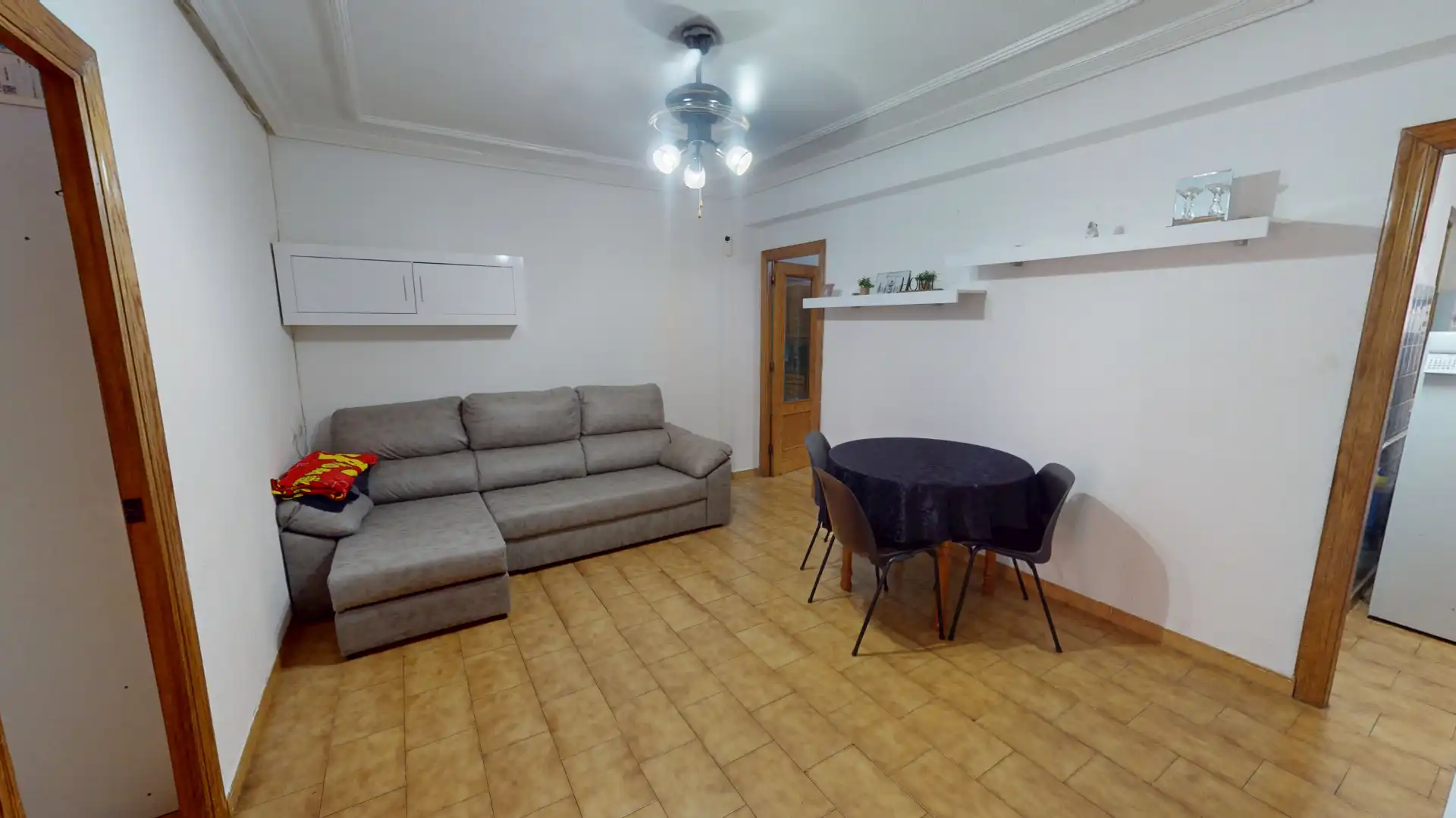 Living room of Flat for sale in Elche / Elx  with Air Conditioner, Furnished and Oven