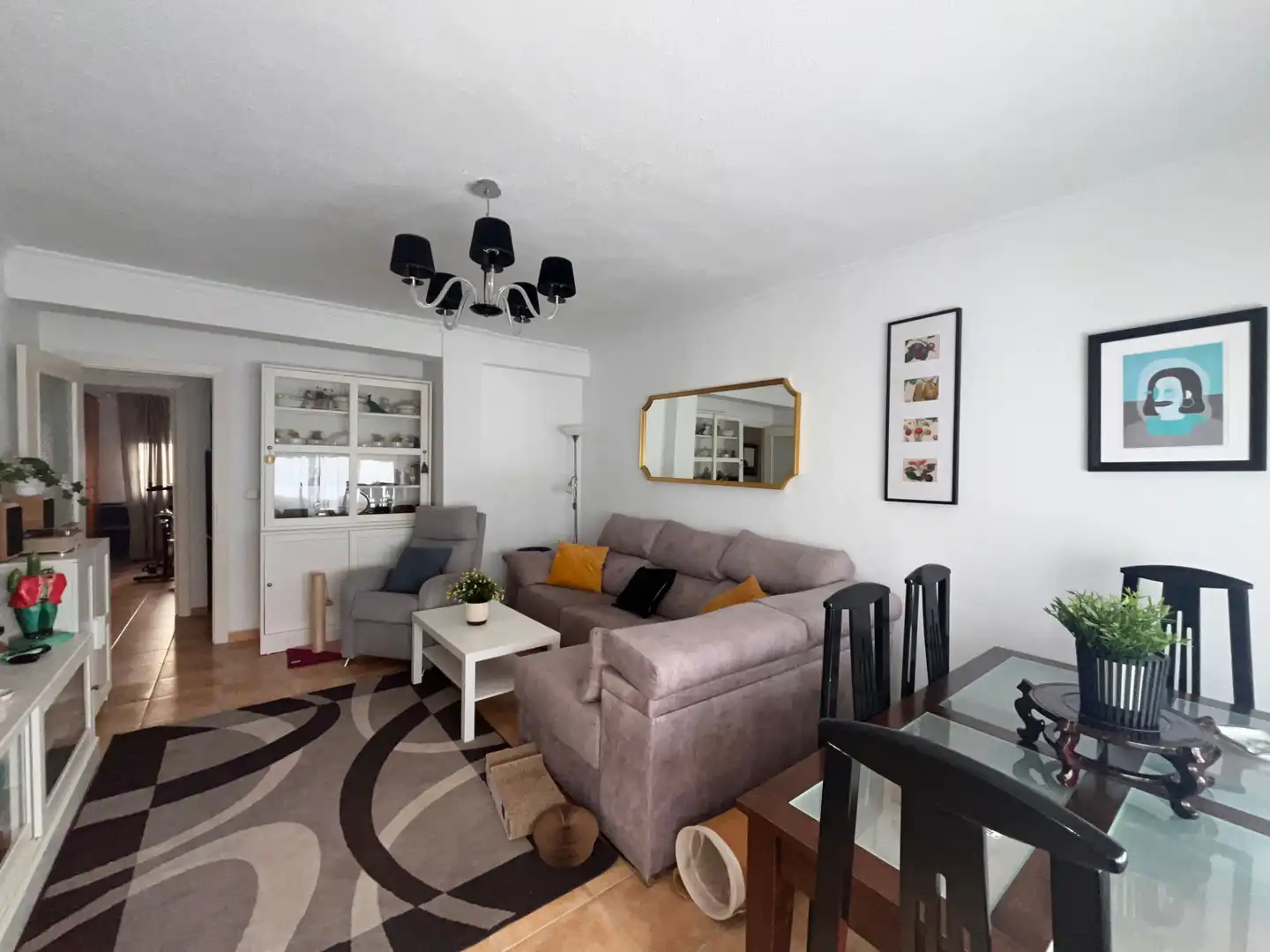 Sala de estar de Piso en venta en Cartagena con Aire acondicionado, Calefacción y Amueblado