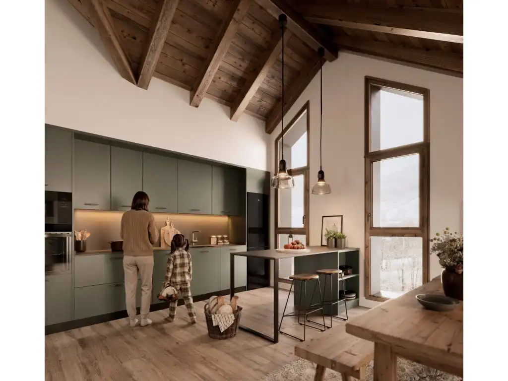 Cocina de Apartamento en venta en Benasque con Terraza