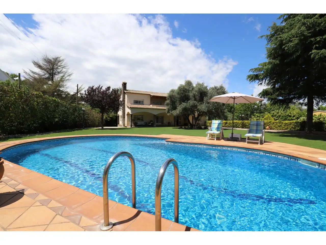 Swimming pool of Houses for sale in Caldes de Malavella  with Heating, Private garden and Terrace