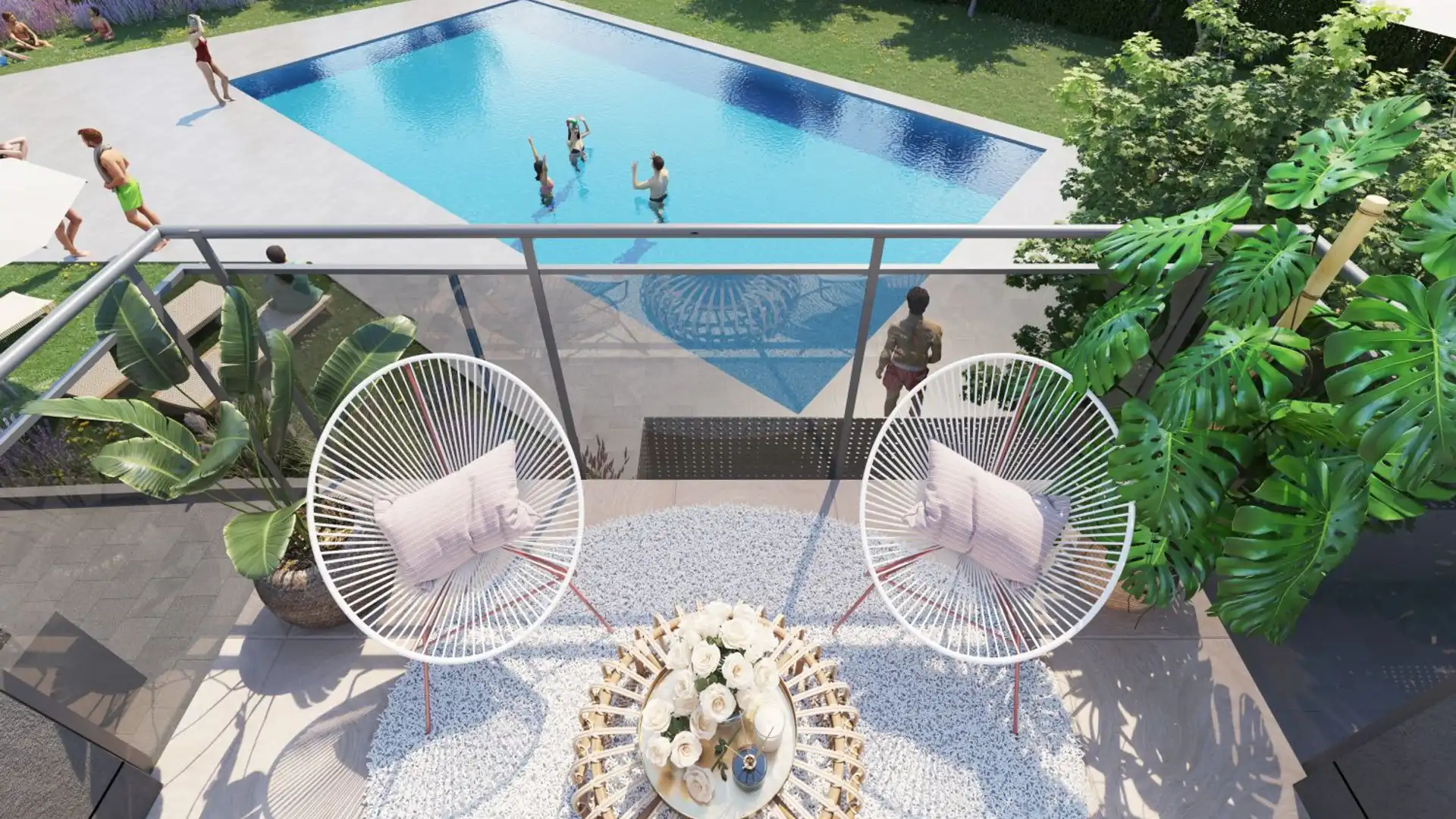 Swimming pool of Flat for sale in Noja  with Heating, Terrace and Community pool