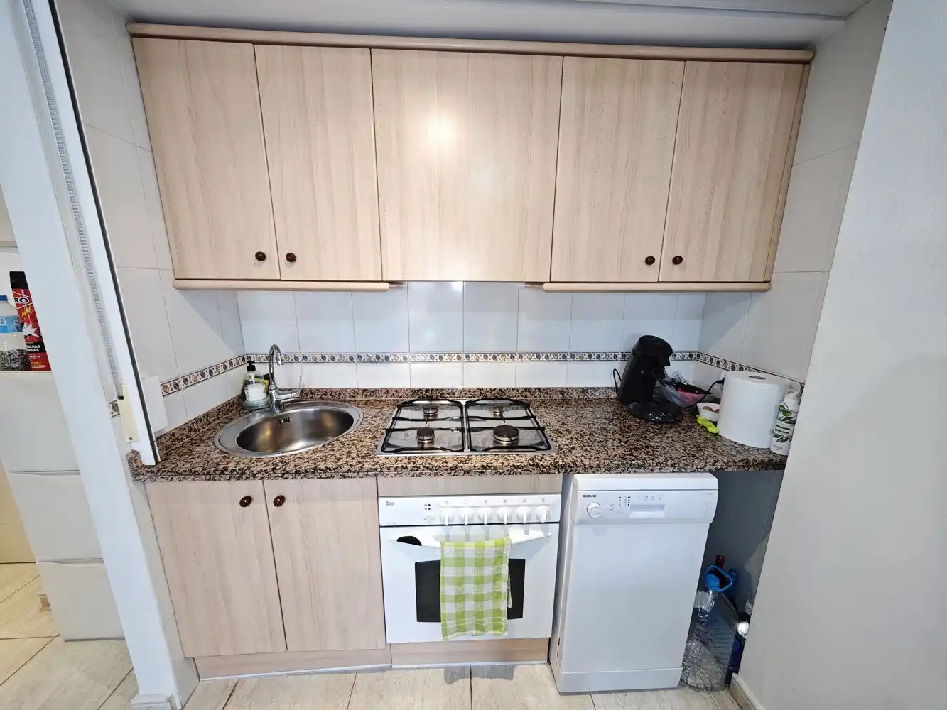 Cocina de Apartamento en venta en Calpe / Calp con Aire acondicionado, Calefacción y Jardín privado