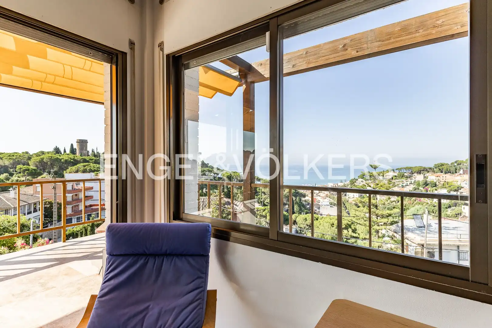 Balcony of Houses for rent in Caldes d'Estrac  with Air Conditioner, Heating and Private garden
