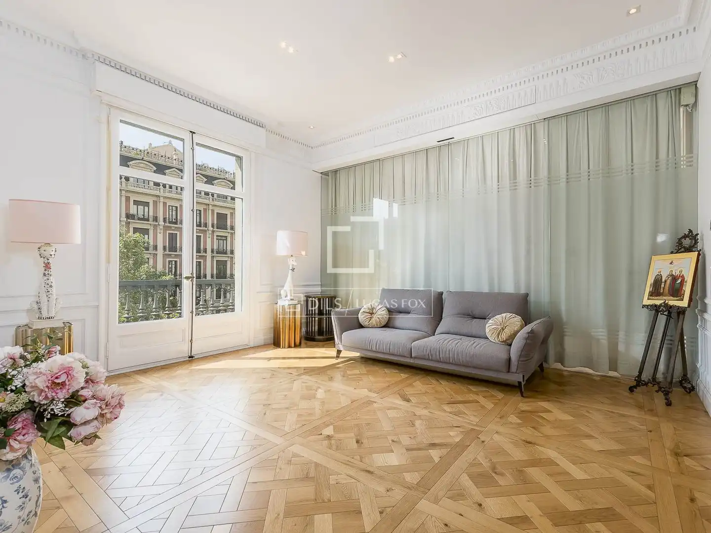 Sala de estar de Piso en venta en Barcelona con Aire acondicionado, Calefacción y Parquet