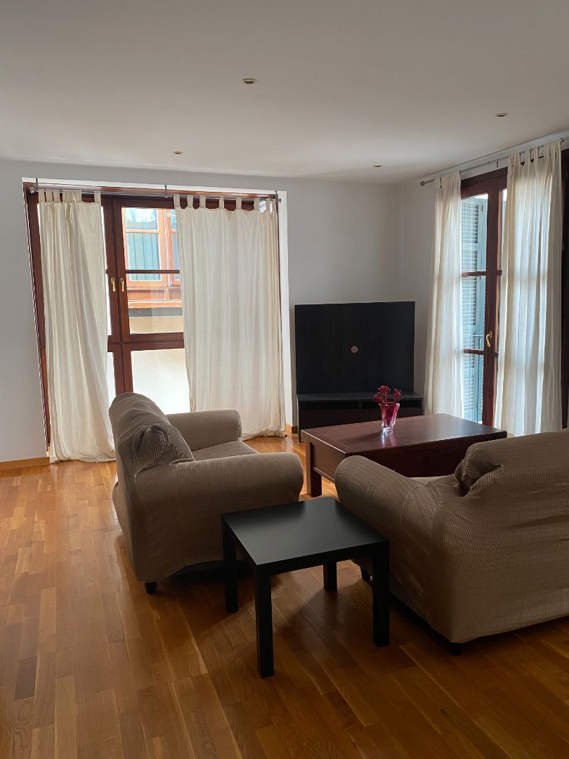 Sala de estar de Piso de alquiler en  Palma de Mallorca con Aire acondicionado, Calefacción y Parquet