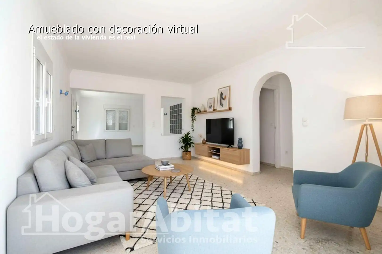 Sala de estar de Casa adosada en venta en Dénia con Aire acondicionado, Calefacción y Terraza