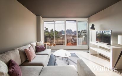 Living room of Attic for sale in  Barcelona Capital  with Air Conditioner, Heating and Terrace