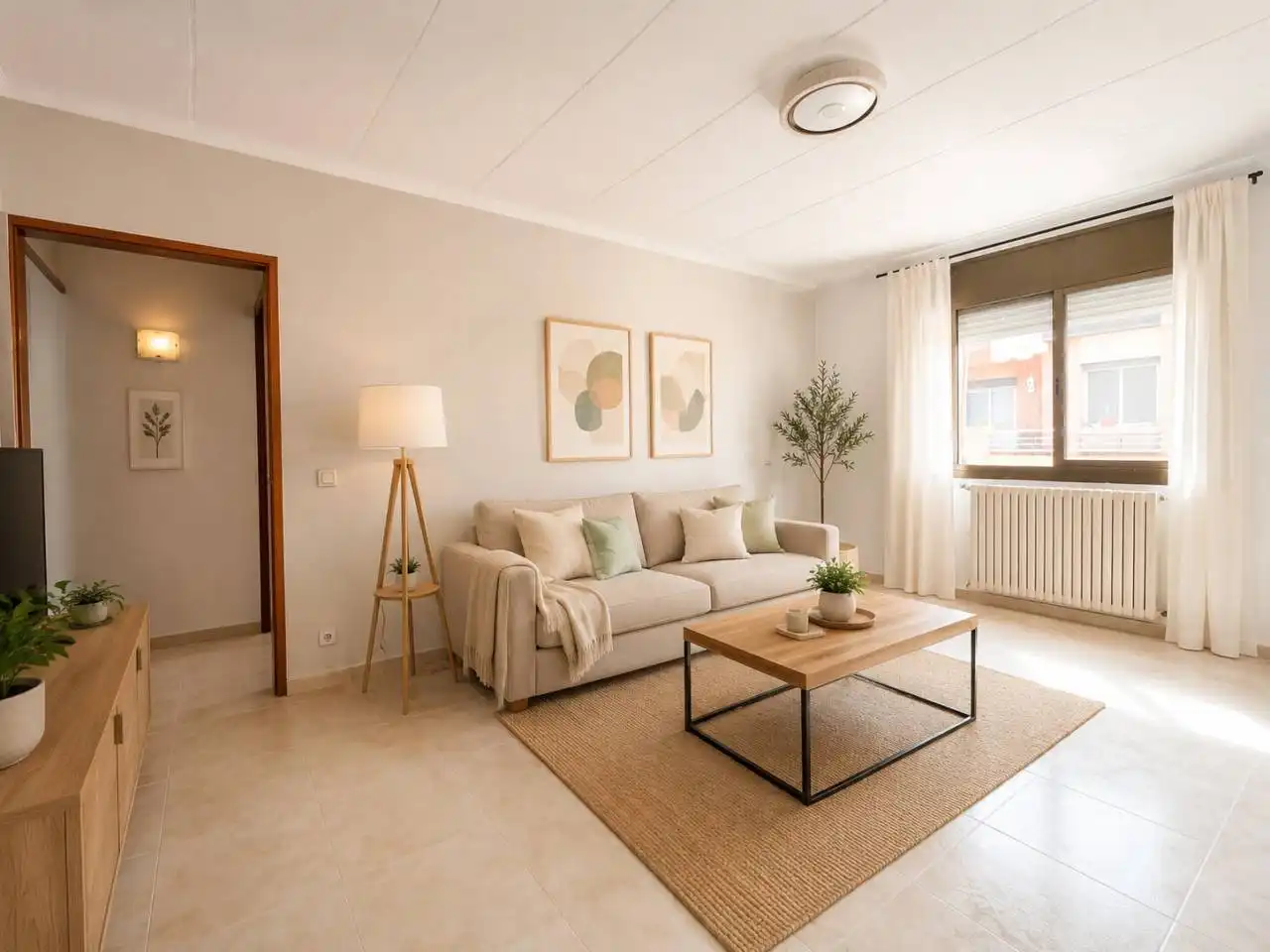 Wohnzimmer von Wohnung zum Verkauf in Cerdanyola del Vallès mit Heizung und Balkon
