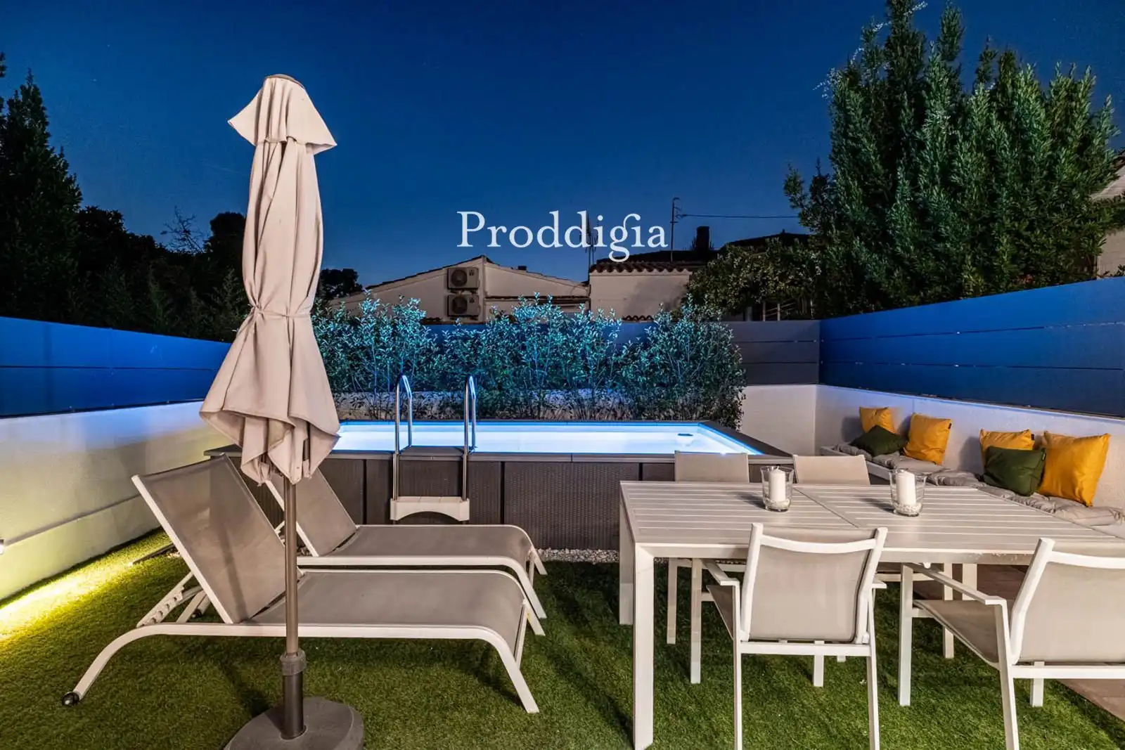 Terrace of Houses for rent in Sant Cugat del Vallès  with Air Conditioner, Storage room and Swimming Pool