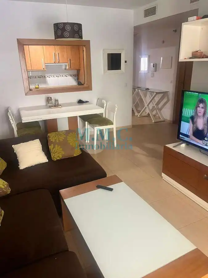 Sala de estar de Piso en venta en Roquetas de Mar con Aire acondicionado, Terraza y Amueblado