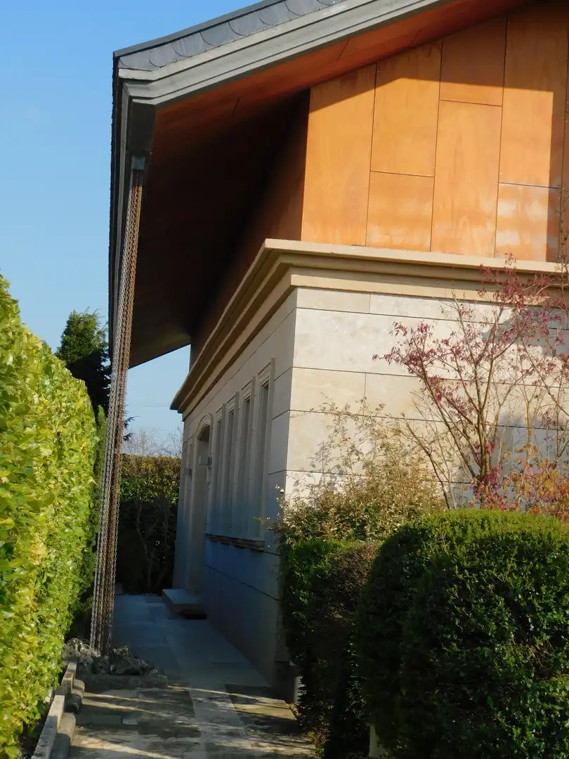 Vista exterior de Casa o chalet en venta en Zizur Mayor / Zizur Nagusia con Calefacción, Jardín privado y Terraza