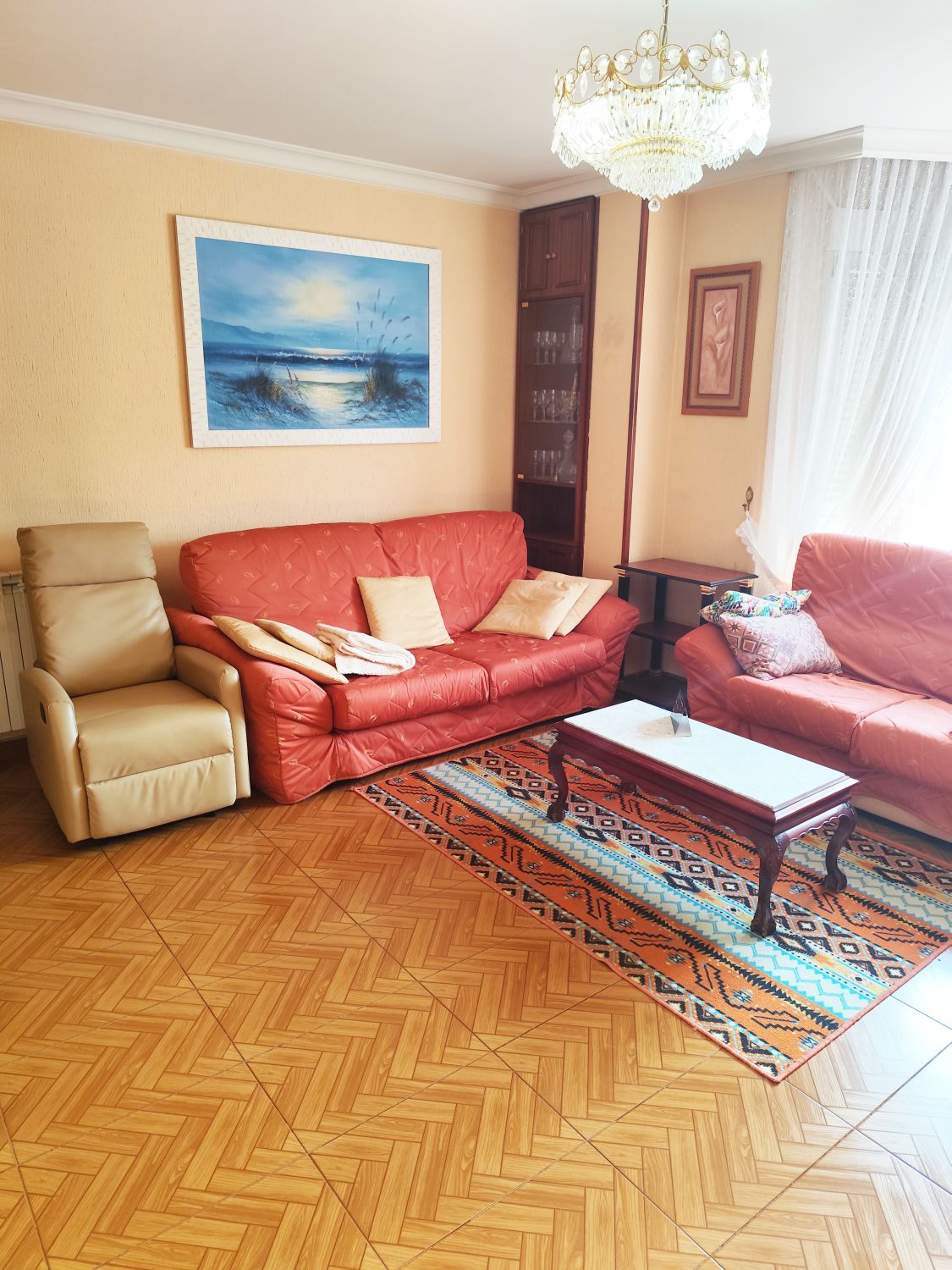 Living room of Flat for sale in Palencia Capital  with Heating, Terrace and Storage room