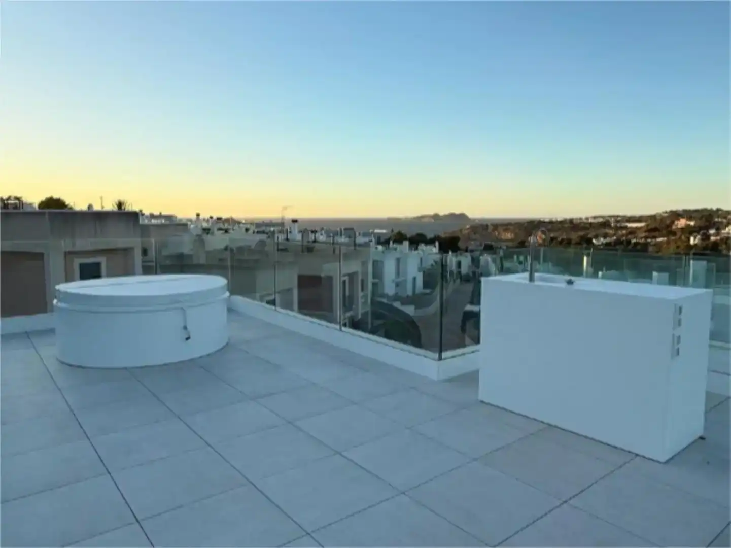 Terrassa de Casa adosada de lloguer en Sant Josep de sa Talaia amb Aire condicionat, Jardí privat i Piscina