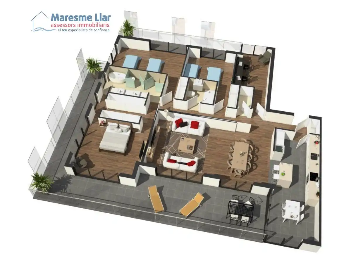 Piso en venta en Mataró con Calefacción, Parquet y Terraza
