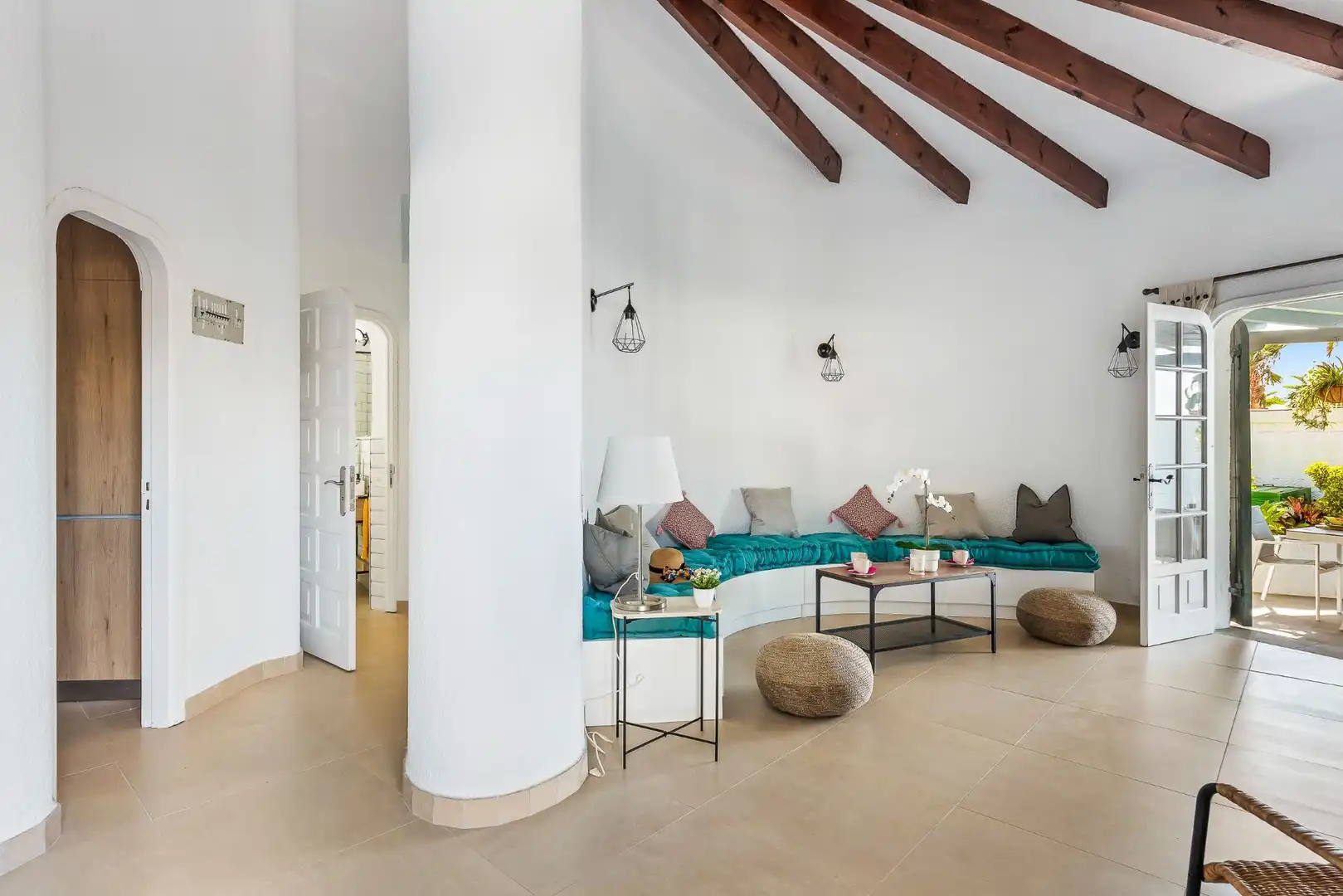 Sala de estar de Casa o chalet de alquiler en Guía de Isora con Aire acondicionado, Jardín privado y Terraza