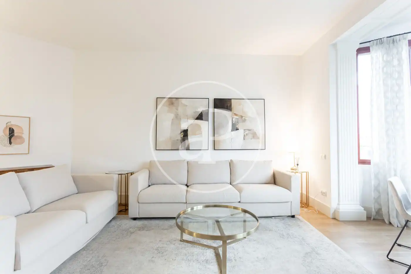 Wohnzimmer von Wohnung zur Miete in Barcelona mit Klimaanlage, Heizung und Möbliert