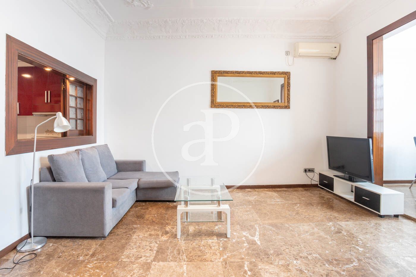 Living room of Flat to rent in  Barcelona Capital  with Air Conditioner, Heating and Furnished