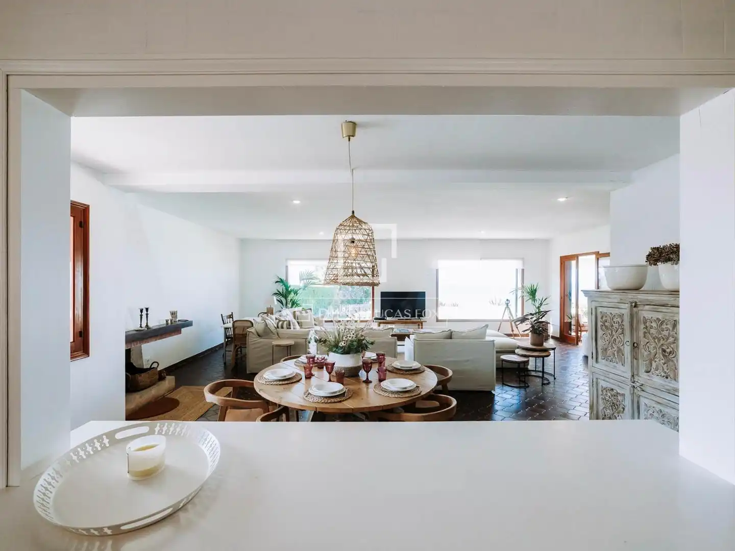 Comedor de Casa o chalet de alquiler en Lloret de Mar con Aire acondicionado, Calefacción y Jardín privado