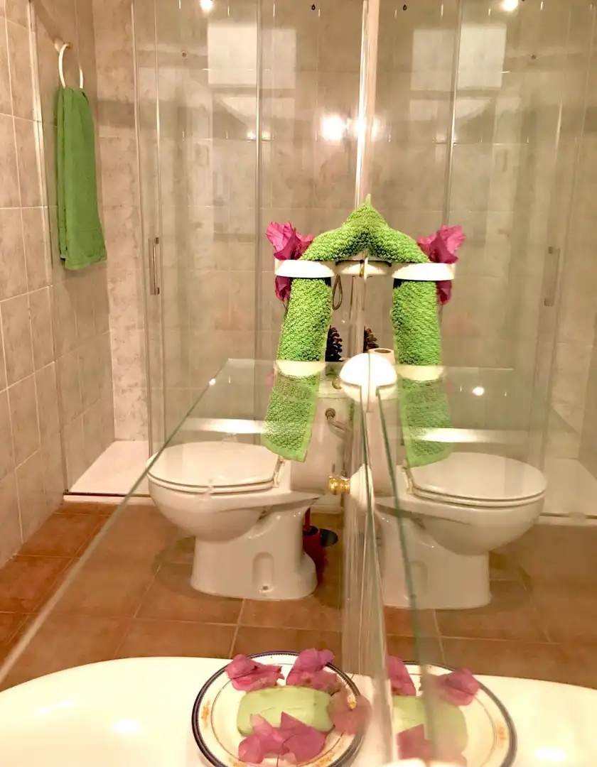 Badezimmer von Einfamilien-Reihenhaus zur Miete in El Rosario mit Privatgarten, Terrasse und Möbliert