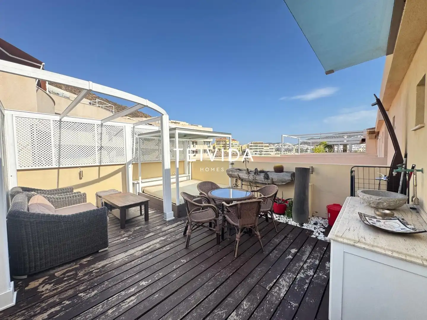 Terrace of Attic for rent in Arona  with Terrace, Swimming Pool and Furnished