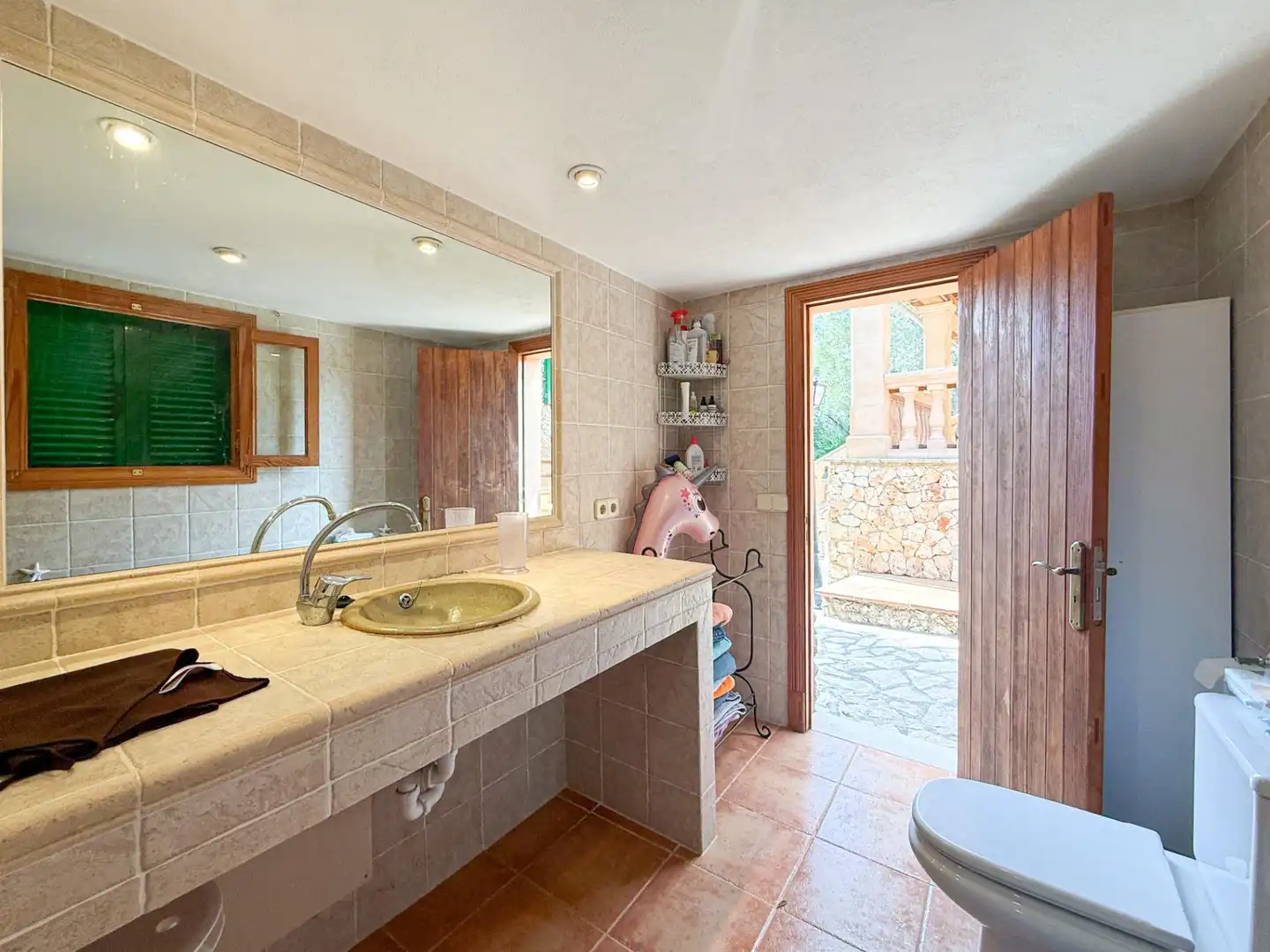 Baño de Finca rústica en venta en Sencelles con Aire acondicionado, Jardín privado y Terraza