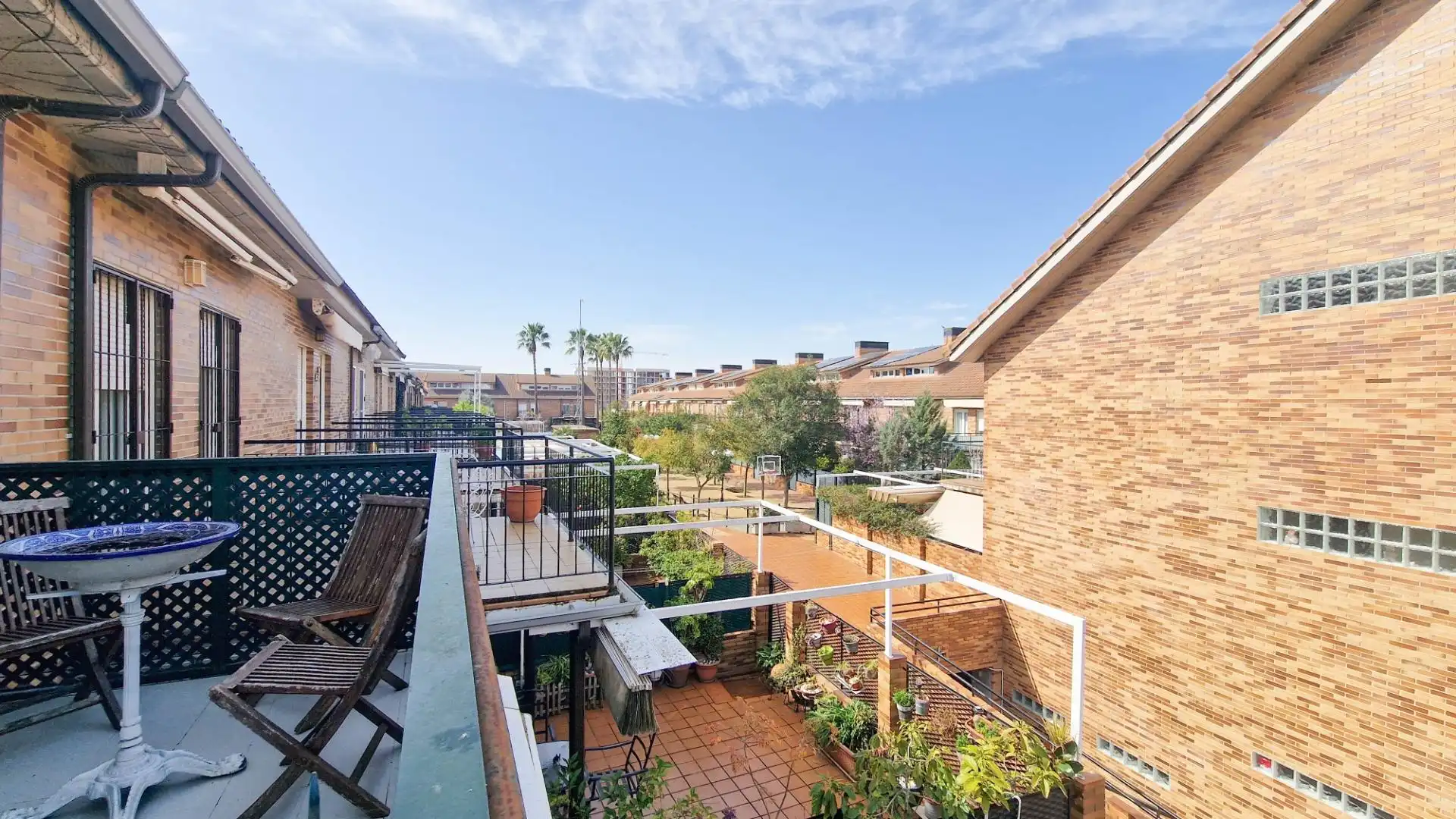 Terrassa de Casa adosada en venda en Badajoz amb Aire condicionat, Jardí privat i Terrassa
