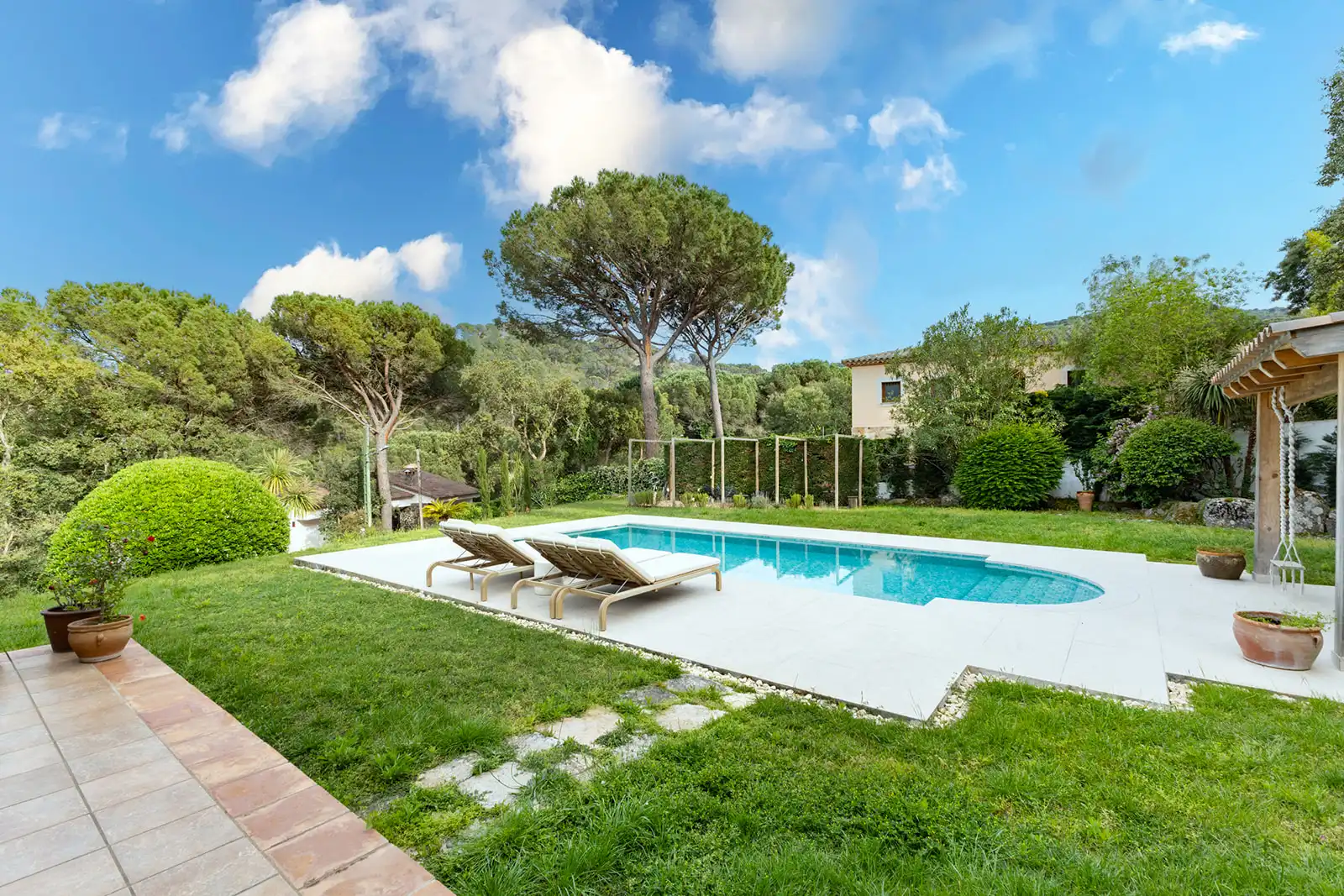 Piscina de Casa o xalet en venda en Santa Cristina d'Aro amb Aire condicionat, Calefacció i Jardí privat