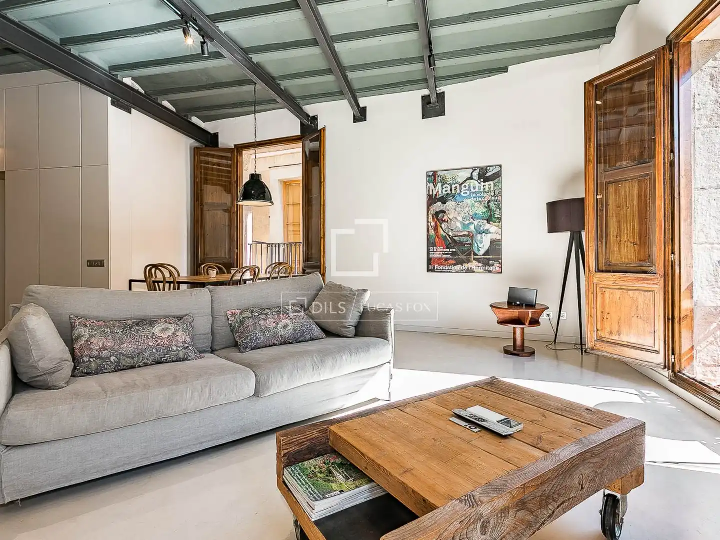 Wohnzimmer von Wohnung zum Verkauf in Barcelona mit Klimaanlage, Heizung und Möbliert