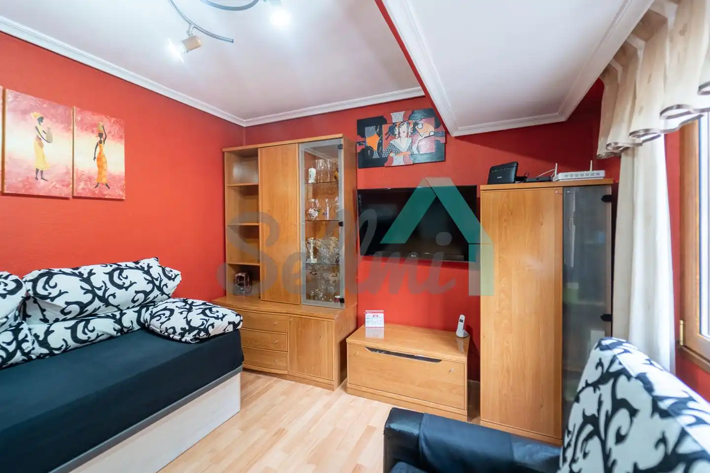 Sala de estar de Piso de alquiler en Mieres (Asturias) con Calefacción y Amueblado
