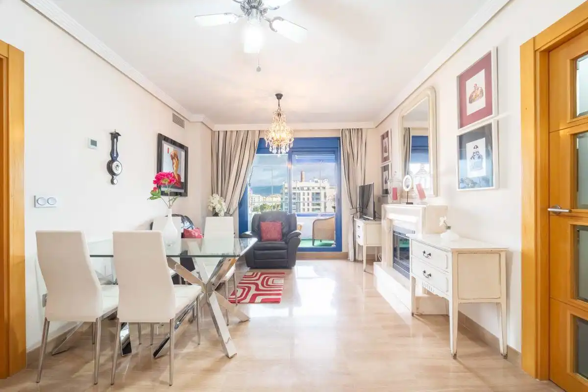 Sala de estar de Piso de alquiler en Málaga con Aire acondicionado, Calefacción y Amueblado