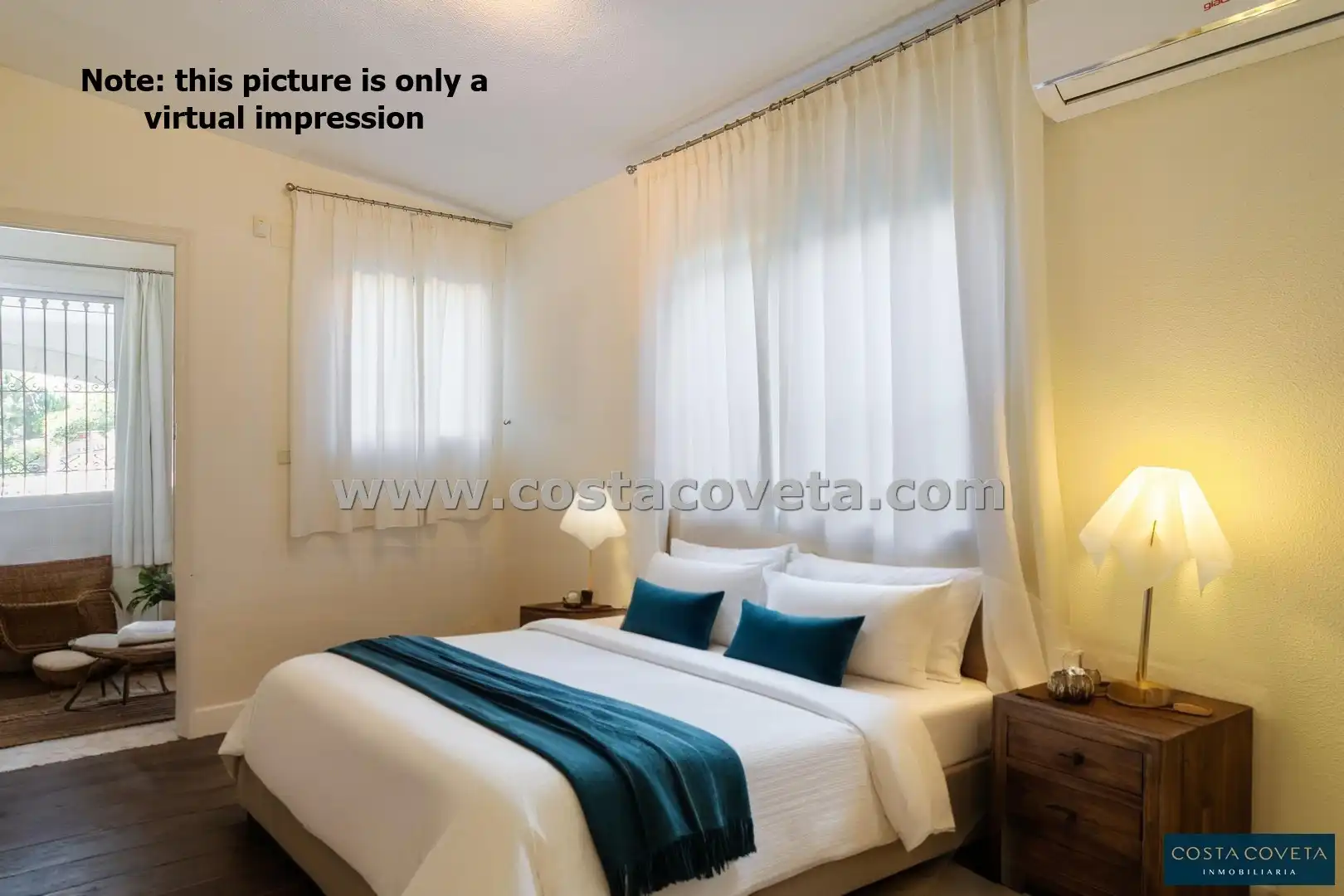 Bedroom of Houses for sale in El Campello  with Air Conditioner, Private garden and Terrace