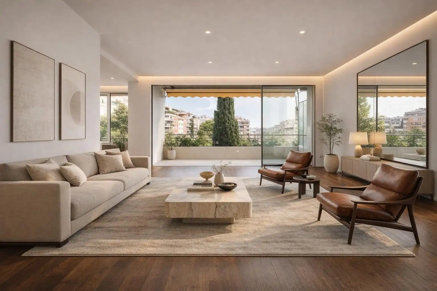 Living room of Flat for sale in  Barcelona Capital  with Terrace and Balcony