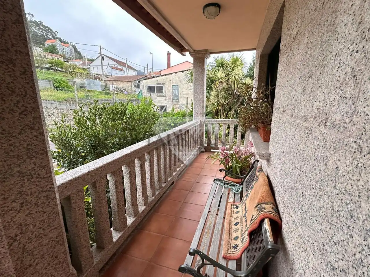 Balcony of Houses for sale in Marín  with Heating, Private garden and Parquet flooring