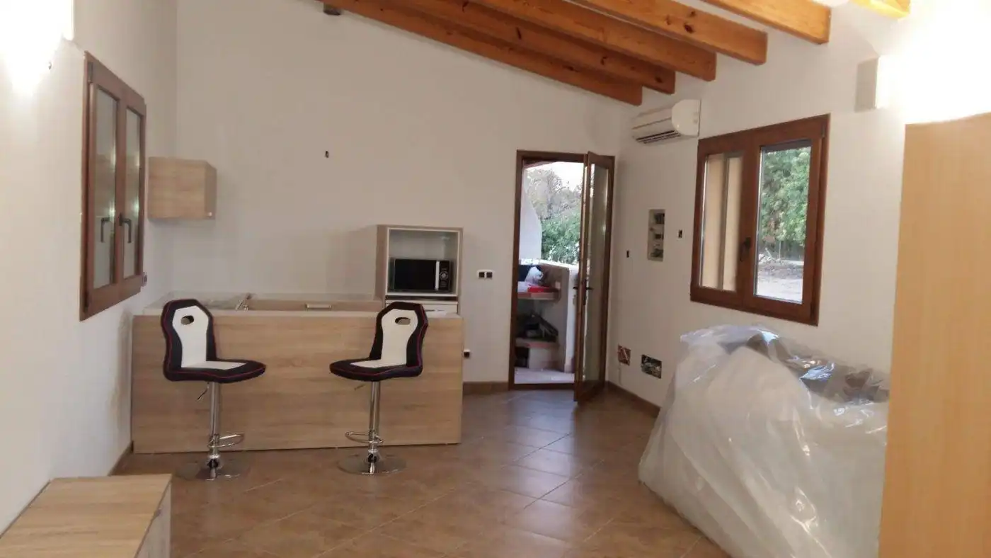 Sala de estar de Finca rústica en venta en  Palma de Mallorca con Aire acondicionado, Calefacción y Jardín privado