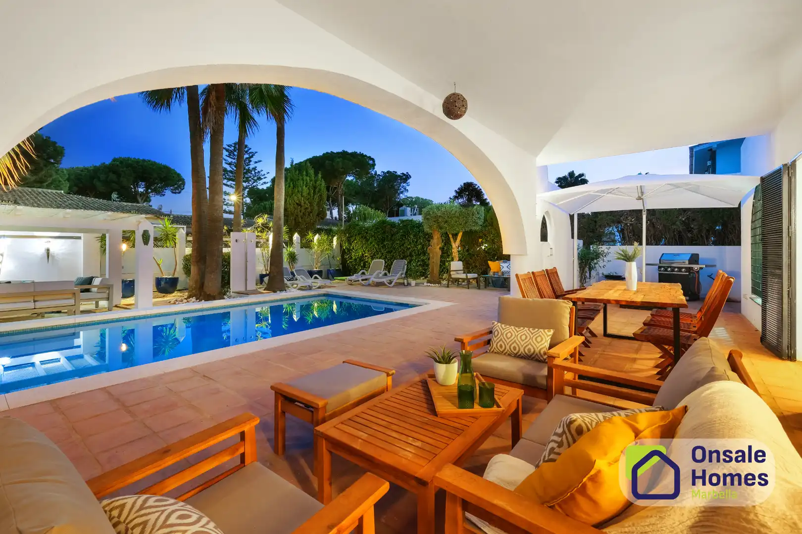 Terraza de Casa o chalet en venta en Marbella con Aire acondicionado, Jardín privado y Terraza