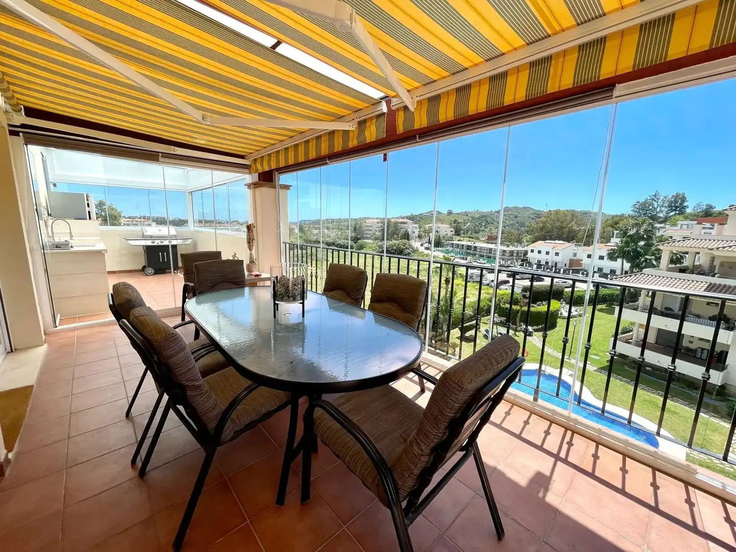 Terraza de Ático en venta en Mijas con Aire acondicionado, Calefacción y Jardín privado