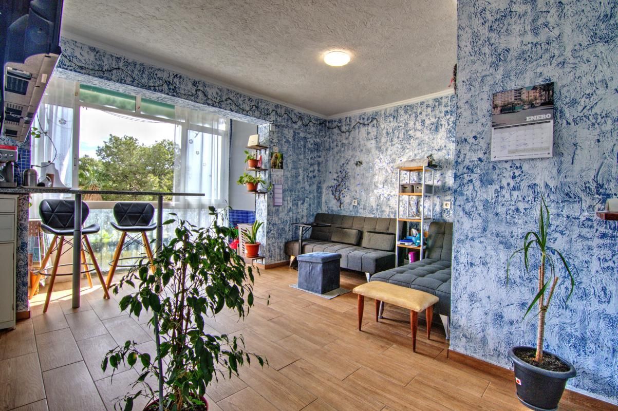 Sala de estar de Piso en venta en Alicante / Alacant con Calefacción y Amueblado