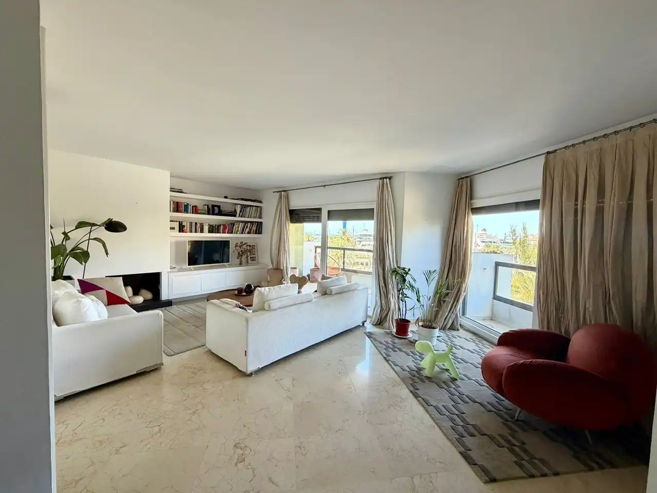Wohnzimmer von Wohnung zur Miete in Almería mit Klimaanlage, Heizung und Terrasse