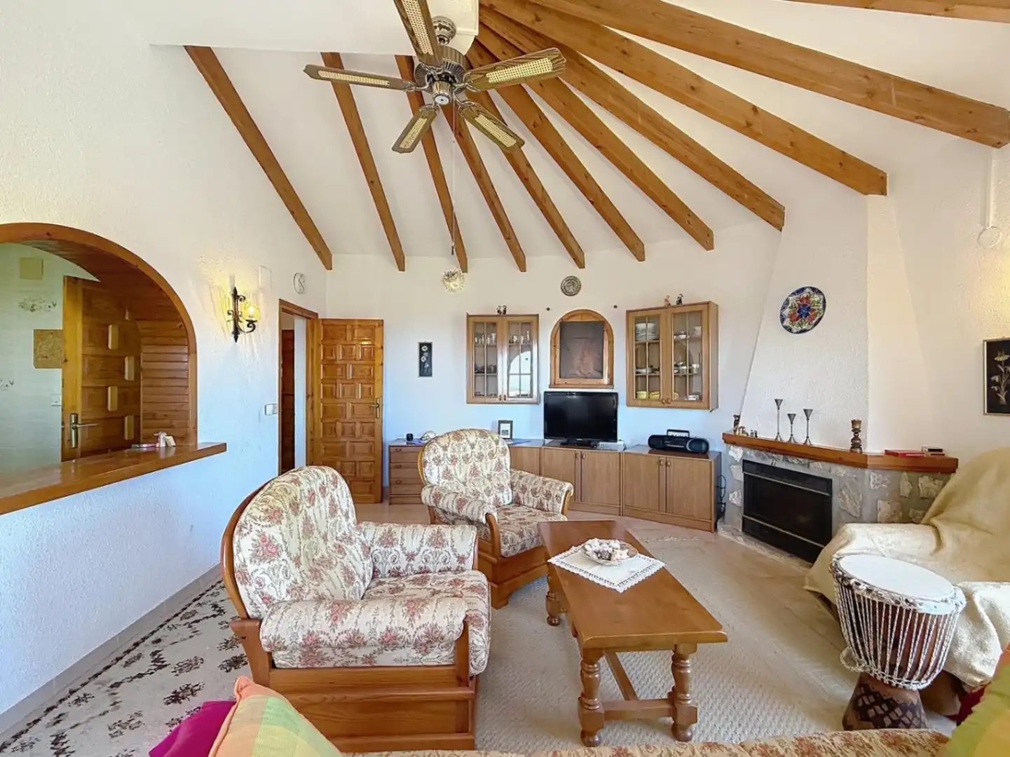 Sala de estar de Casa o chalet en venta en Benitachell / El Poble Nou de Benitatxell con Aire acondicionado, Calefacción y Jardín privado