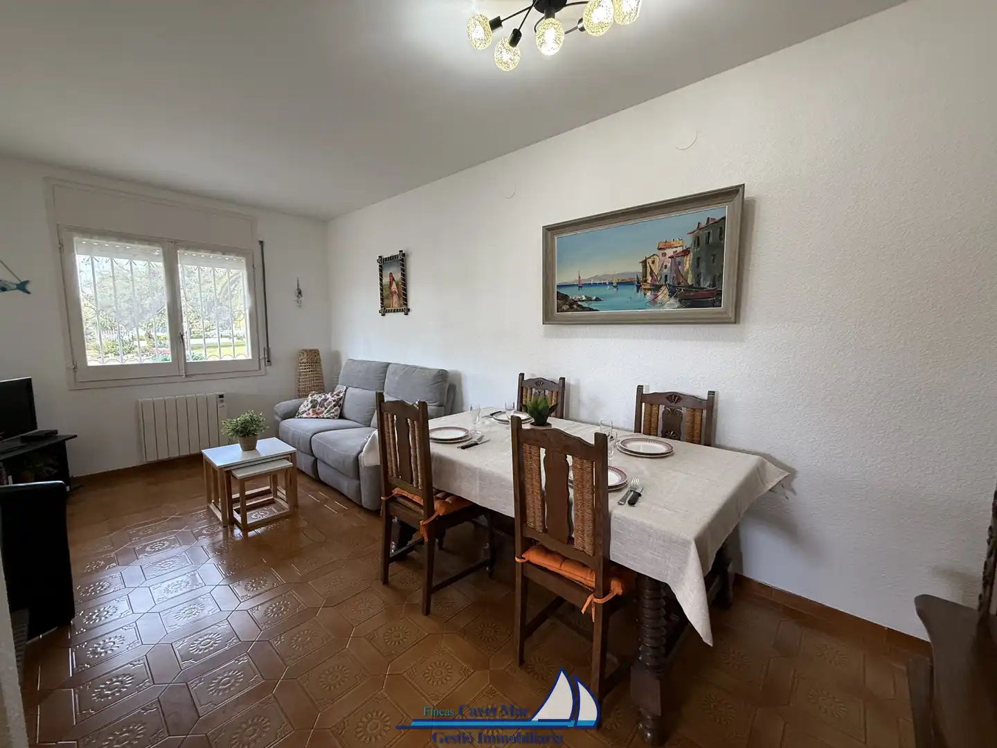 Sala de estar de Casa adosada en venta en Cambrils con Aire acondicionado, Calefacción y Jardín privado