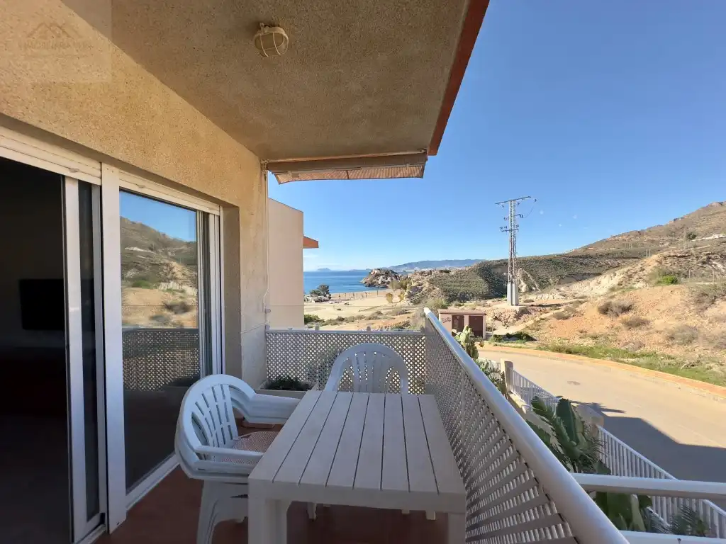 Terrasse von Wohnung zur Miete in Mazarrón mit Schwimmbad, Möbliert und Waschmaschine
