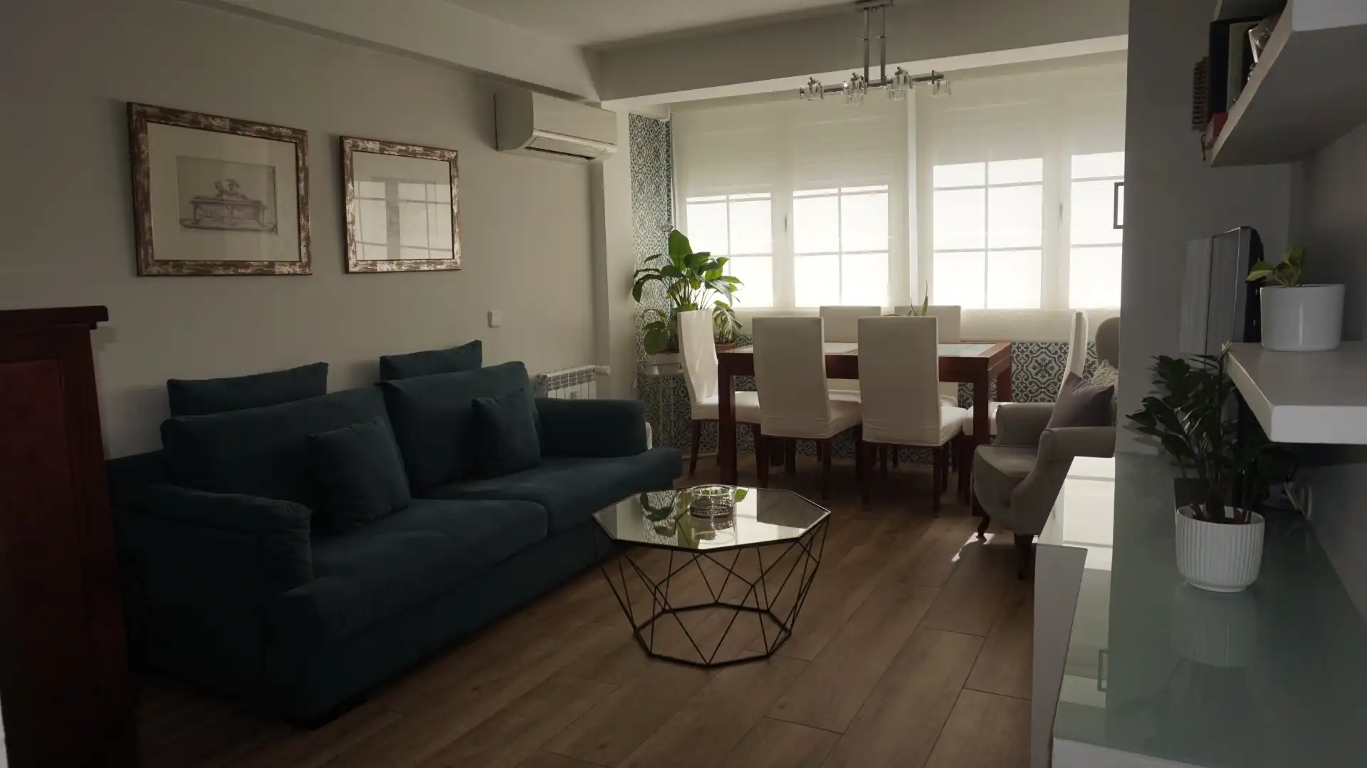 Wohnzimmer von Wohnung zum Verkauf in Madrid mit Klimaanlage, Heizung und Terrasse