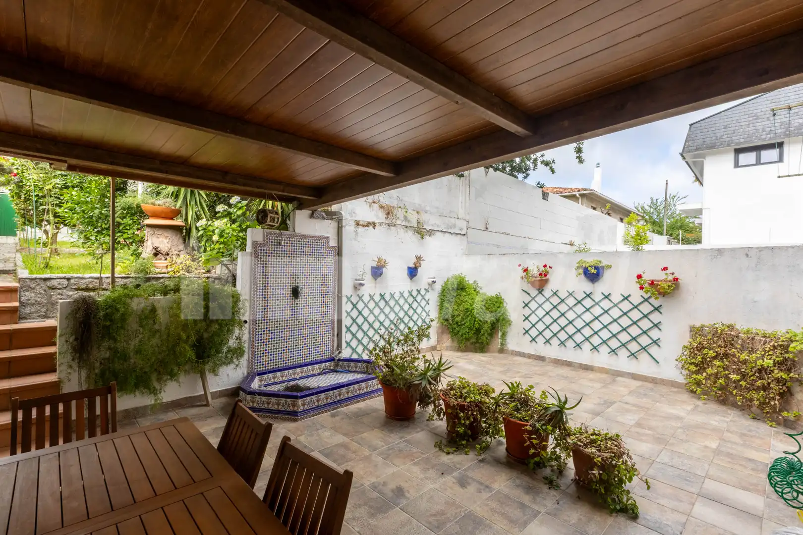 Terrasse von Wohnung zum Verkauf in Sanxenxo mit Privatgarten, Terrasse und Möbliert